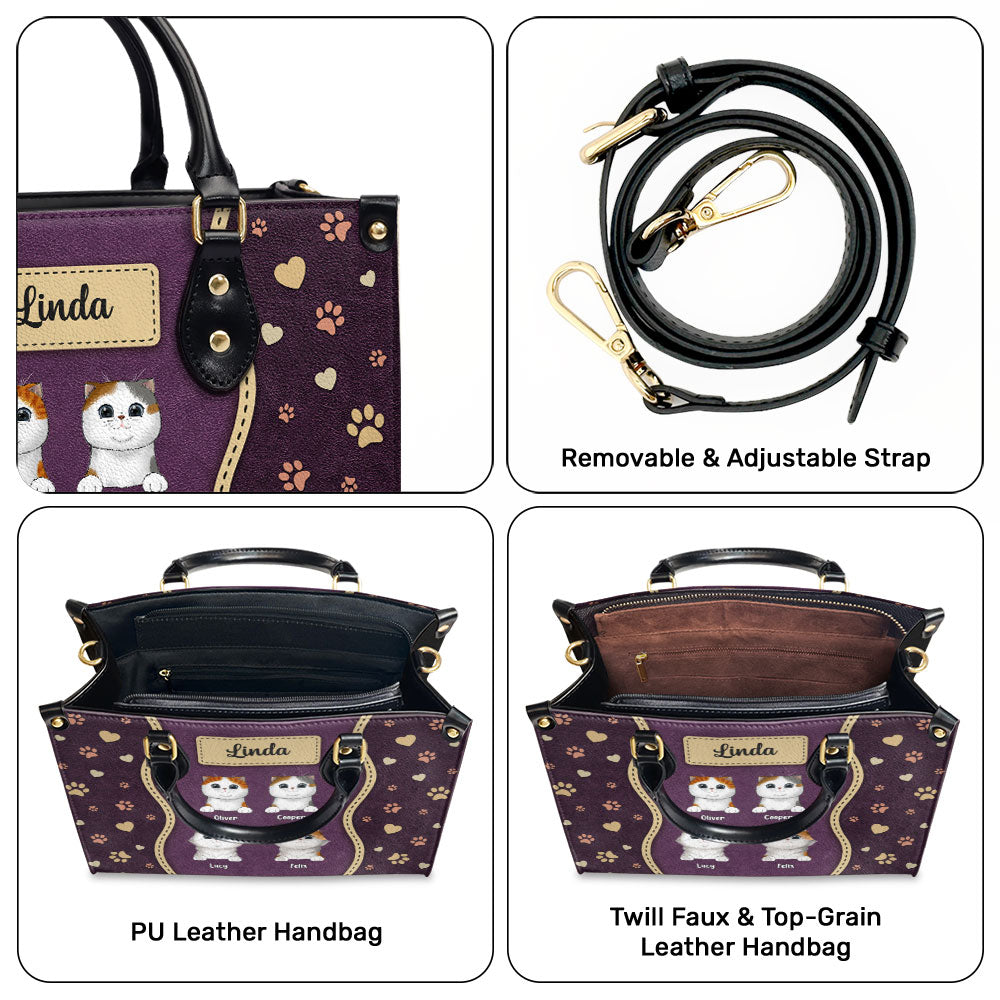 Fur Mom's Loving Personalized Custom Leather Handbag