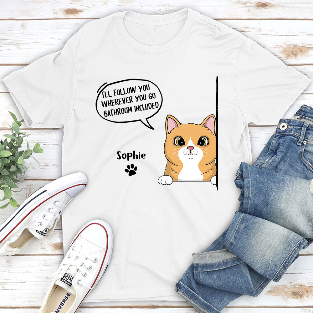 Cat Stalker - Customizable Unisex Personalized T - shirt for Pet Lovers
