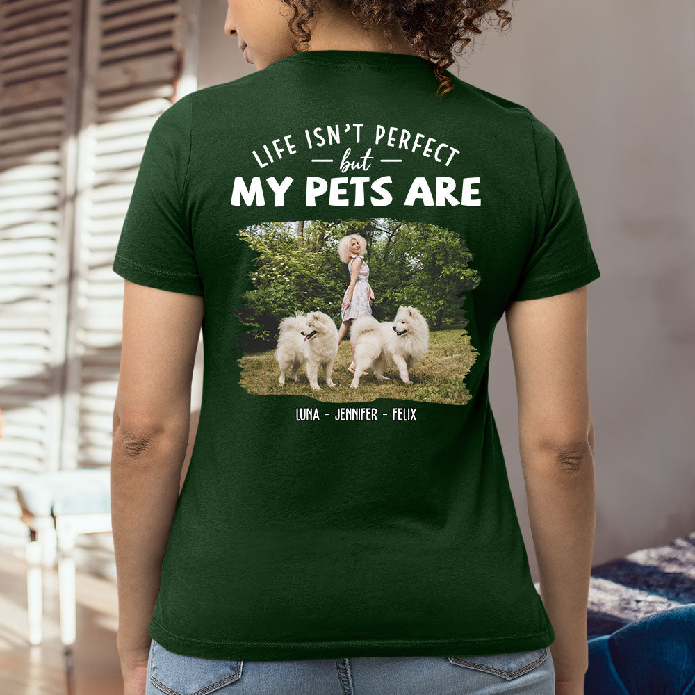 Customizable Perfect Dog and Cat Photo Personalized Women's T-shirt