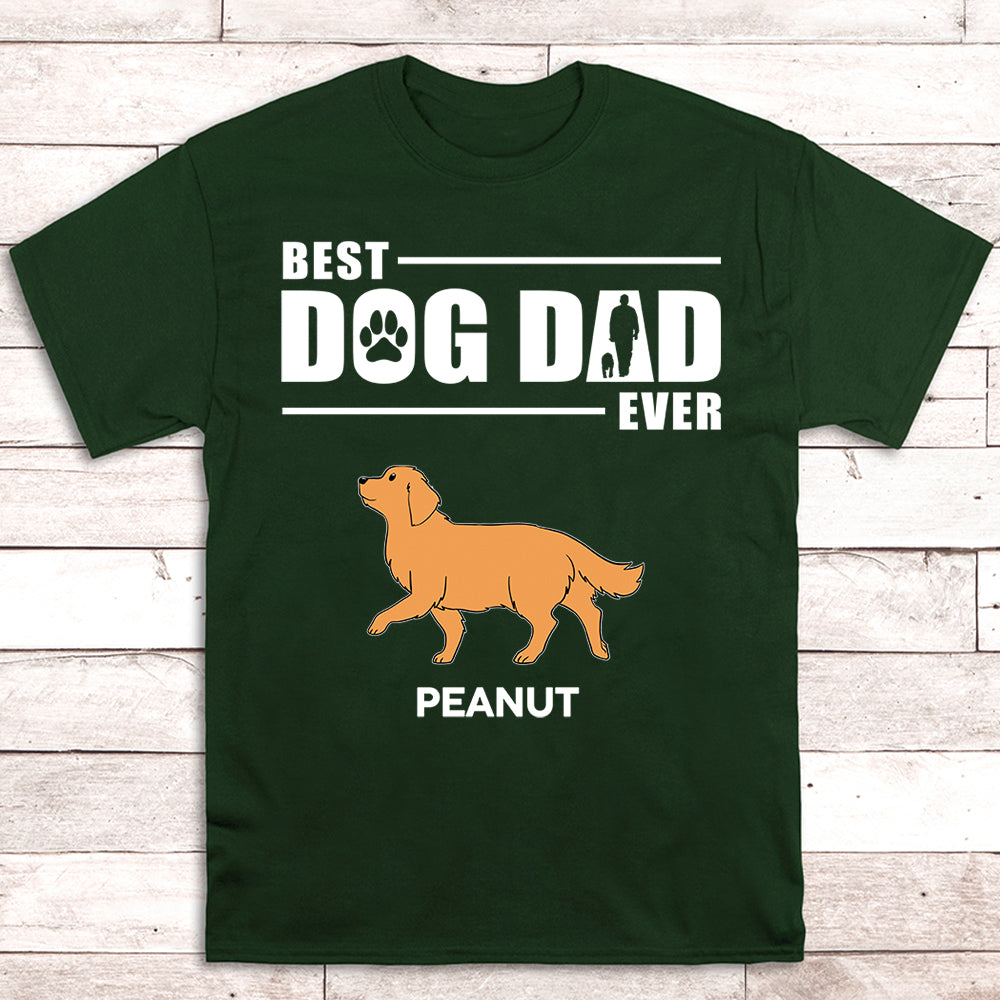 Top-Rated Personalized Custom Unisex Dog Dad Silhouette T-shirt