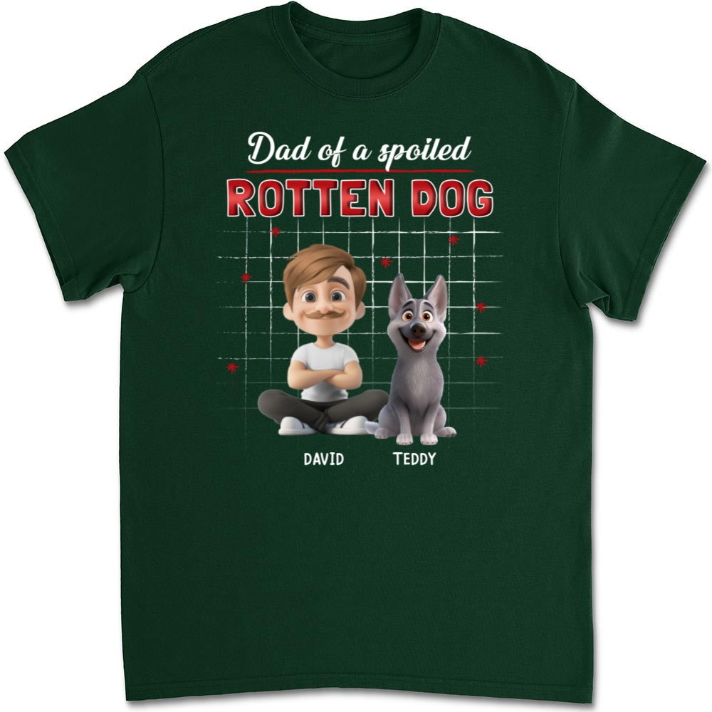Personalized Custom Unisex Best Dog Cartoon Mom Dad T-shirt - Ideal Gift for Pet Lovers