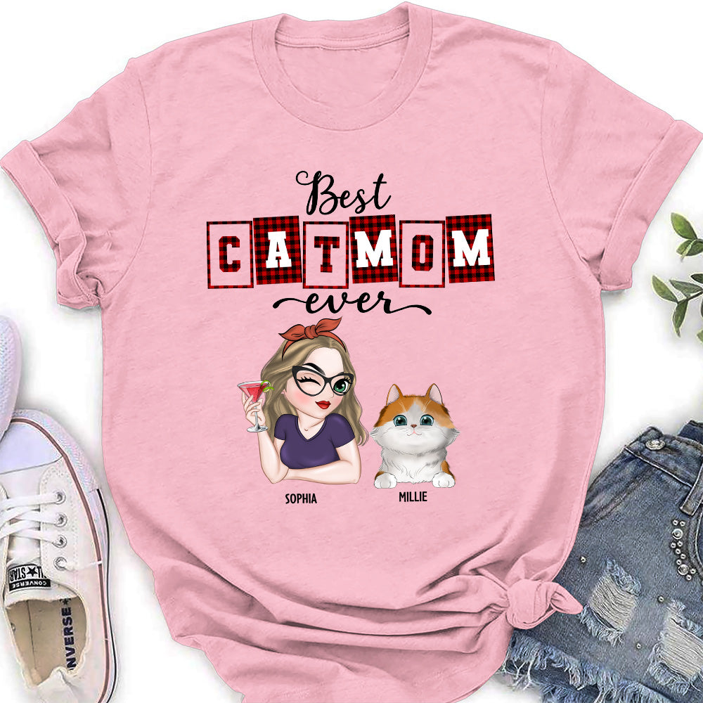 Best Cat Mom of the Year - Personalized Custom Women's Fashion T-shirt