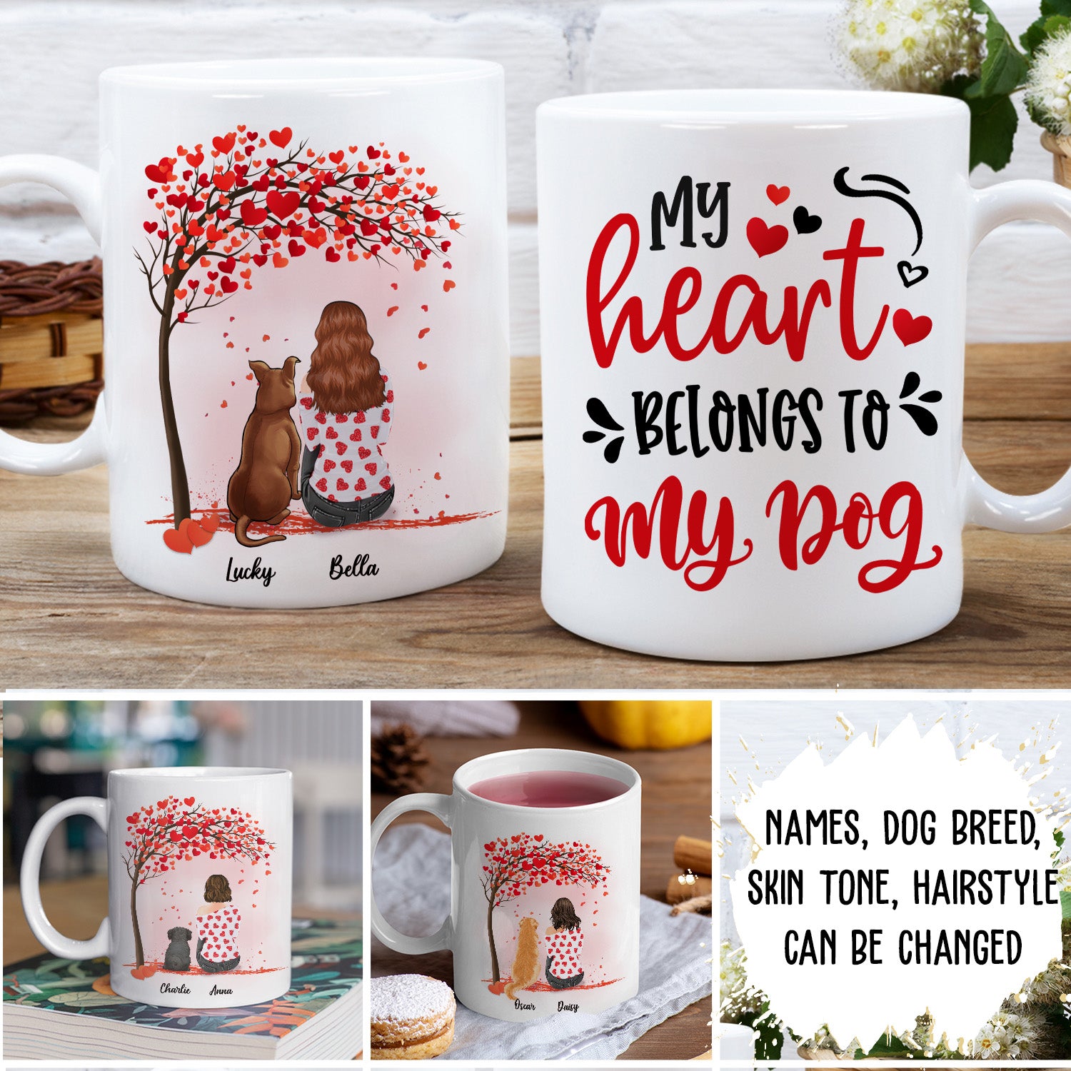 Personalized Custom Coffee Mug - Ideal Gift for Dog Lovers