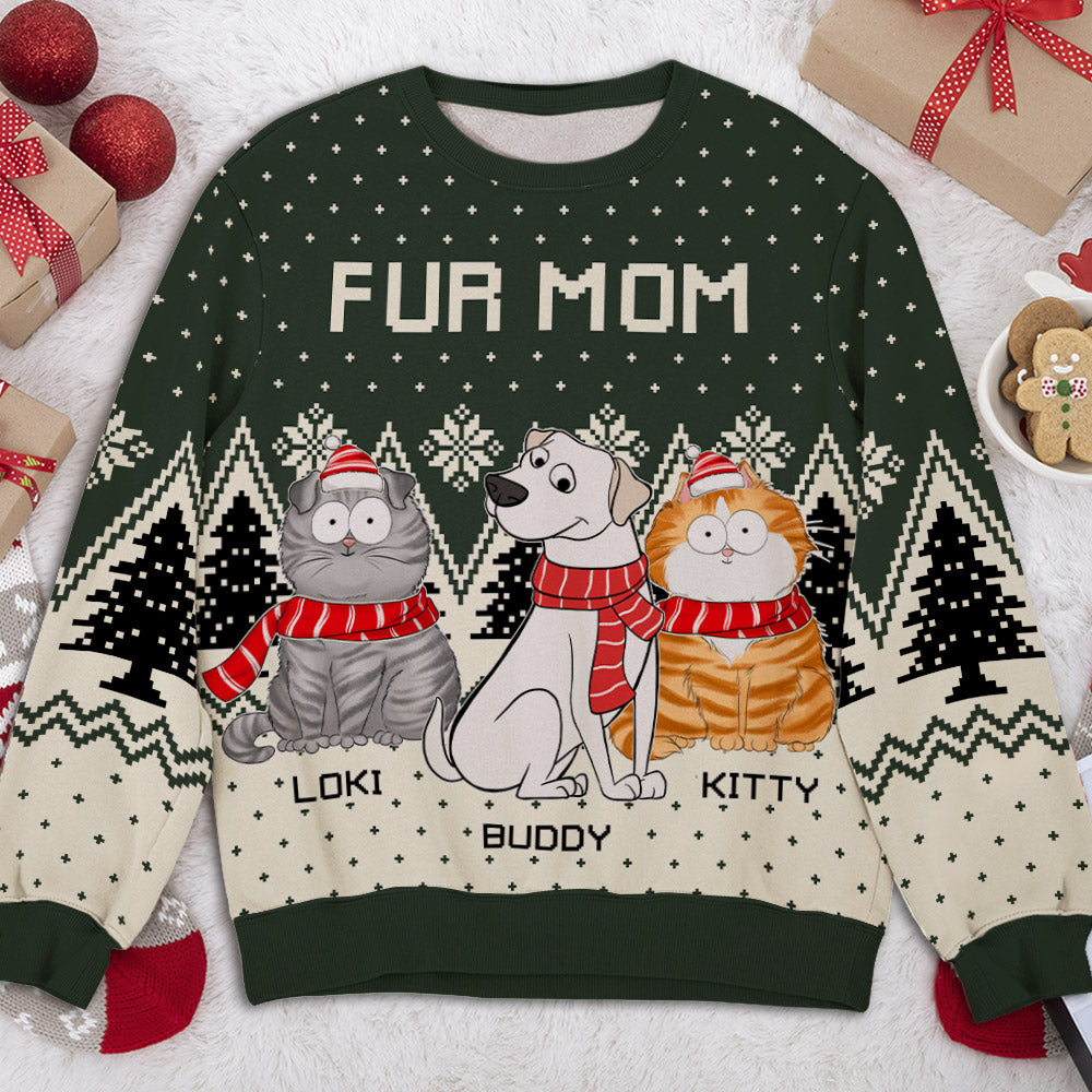 Pet Parents Personalized All-Over Print Custom Sweatshirt - Ideal Gift for Pet Lovers