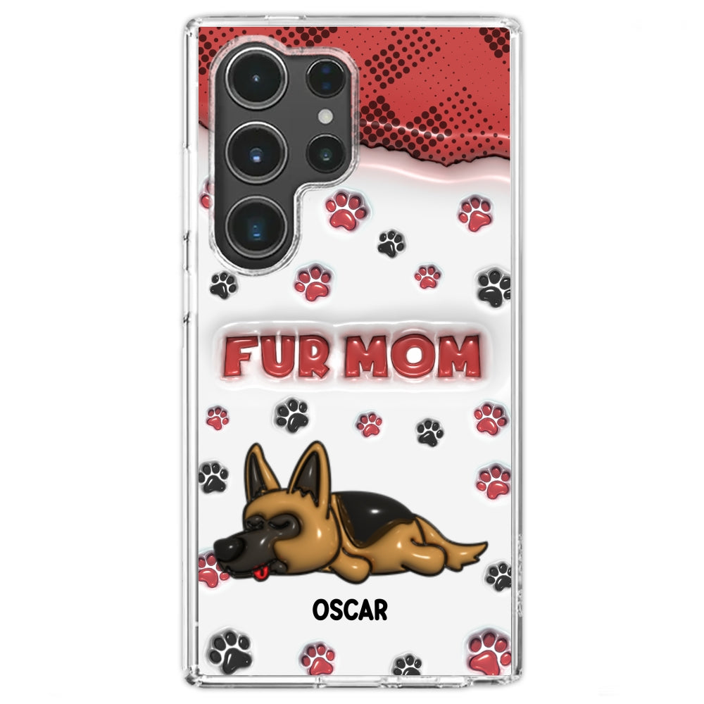 Personalized 3D Inflated Effect Fur Mom Custom Phone Case