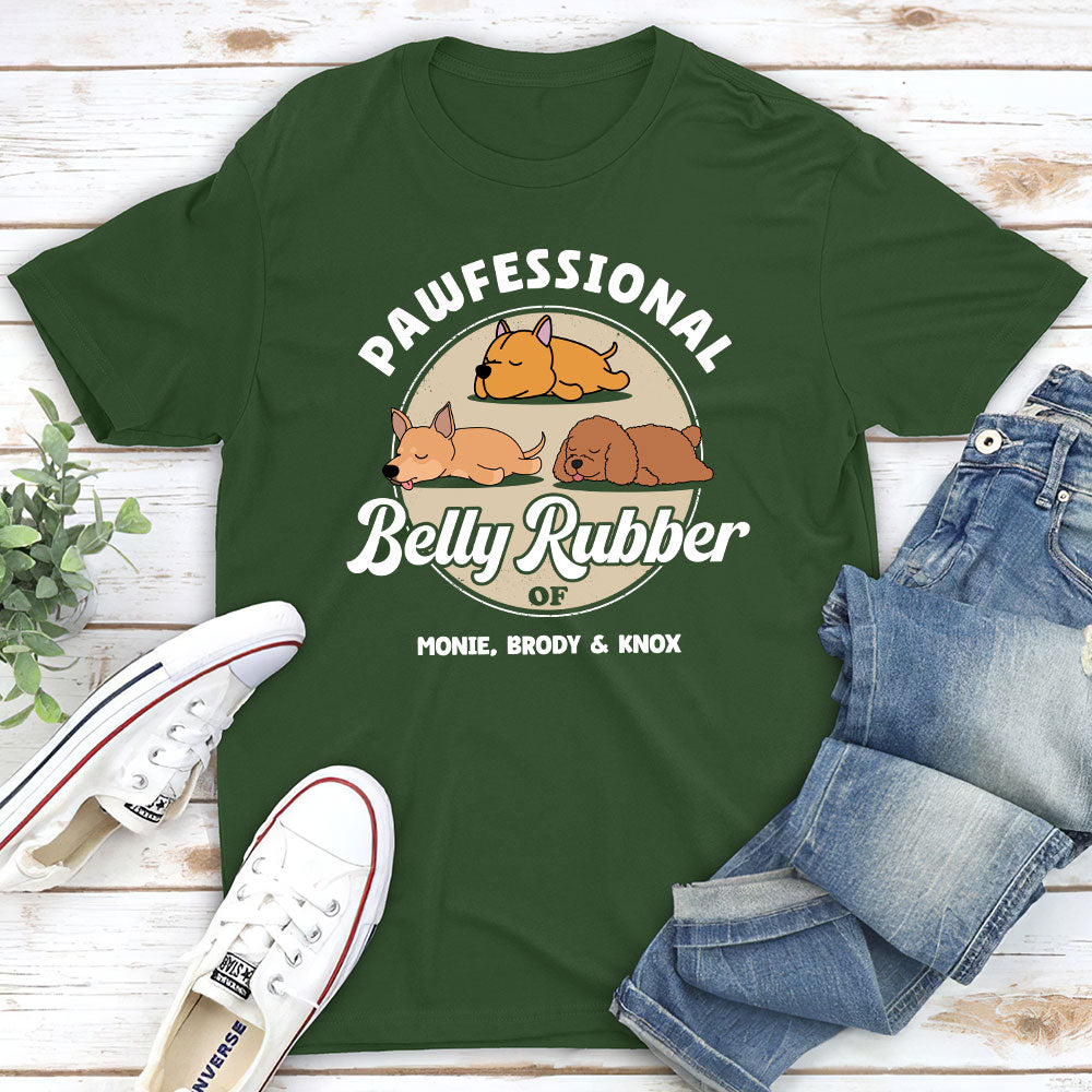 Pawfessional Personalized Unisex Belly Rubber Custom T-shirt - Ideal Gift for Pet Lovers