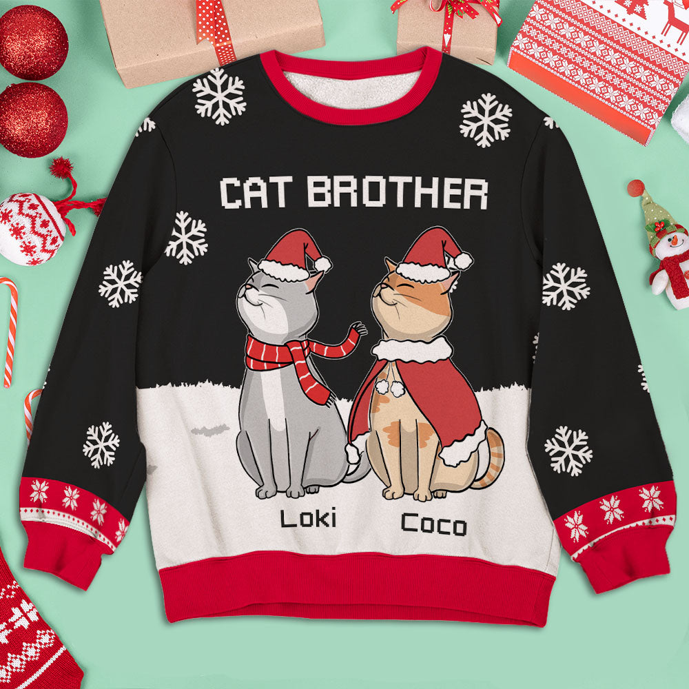 Personalized Custom All-Over-Print Cat Chilling Sweatshirt for Kids