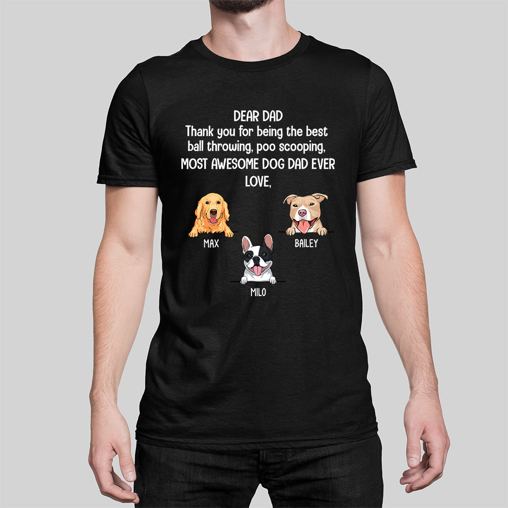 Most Awesome Personalized Custom Unisex Dog Dad/Mom T-shirt