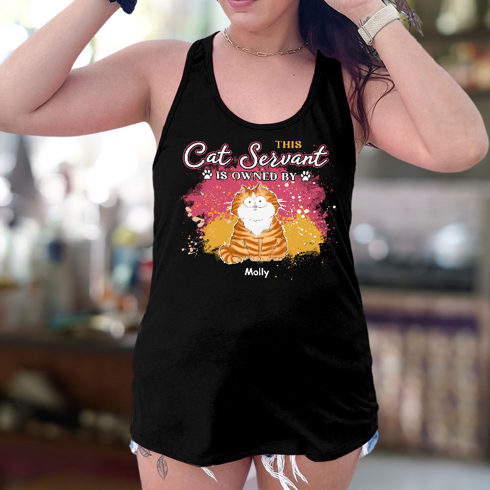 This Cat Servant - Customizable Women's Summer Racerback Tank for Pet Lovers