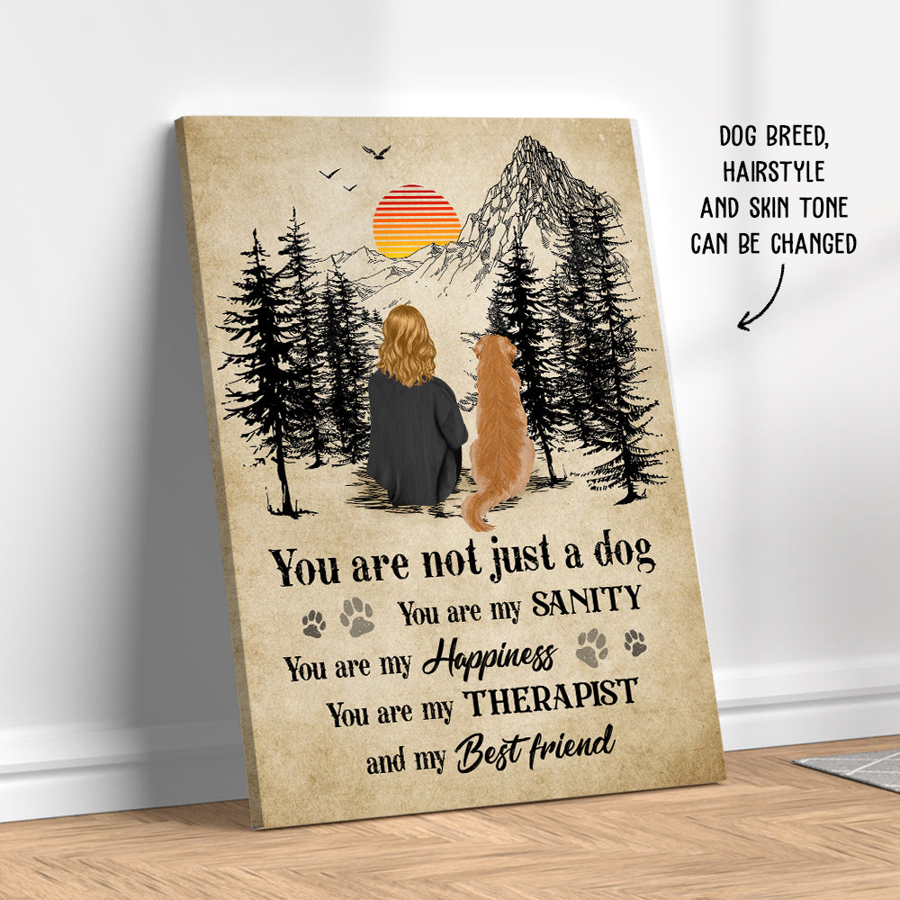 You Are My Happiness - Customizable Personalized Canvas Print for Pet Lovers