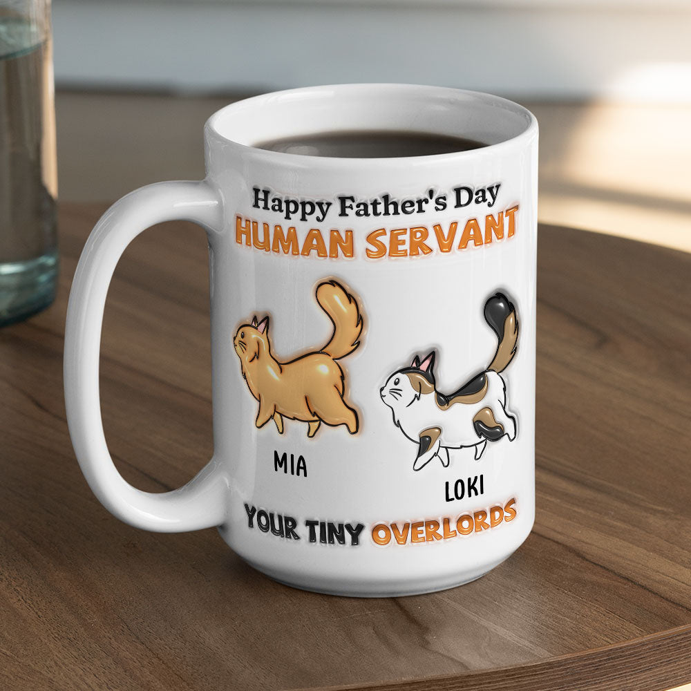 Personalized 3D Inflated Effect Custom Ceramic Mug for Your Tiny Cat Lover
