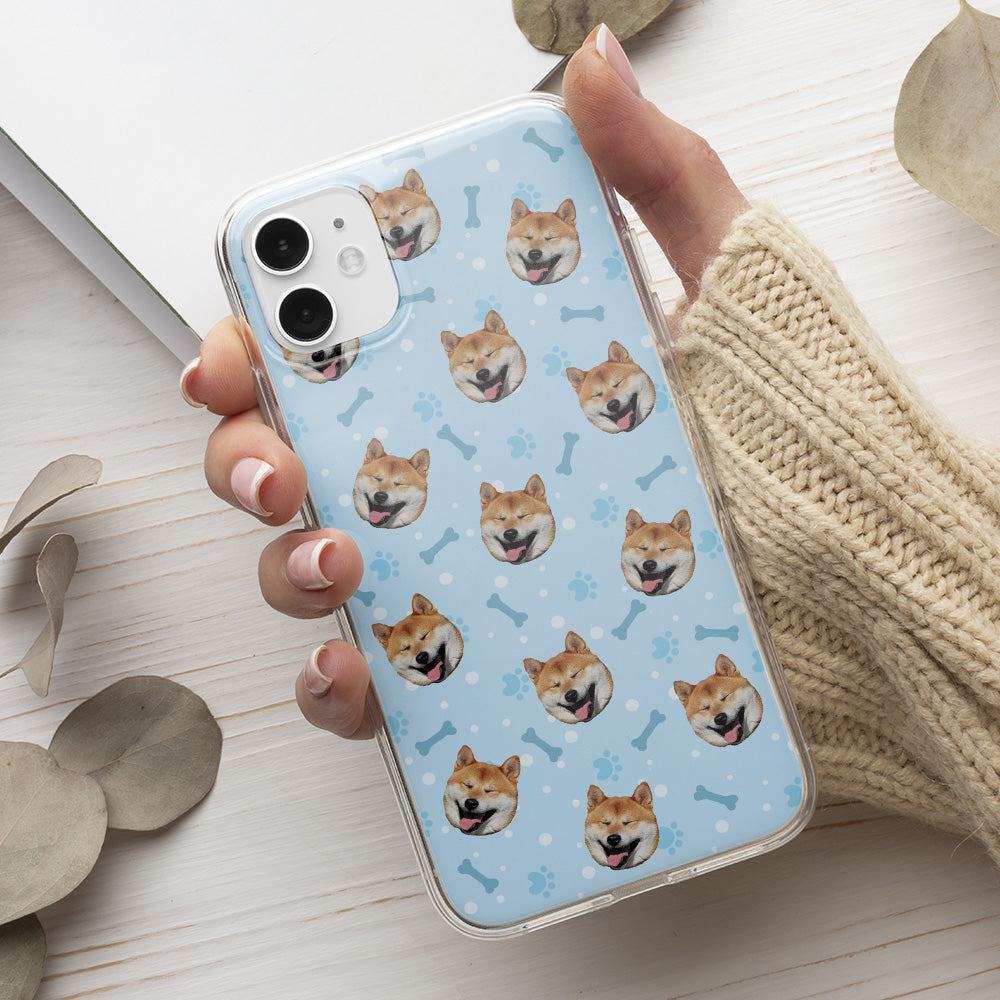 Pet Face Personalized Custom Phone Case - Ideal for Dog and Cat Lovers