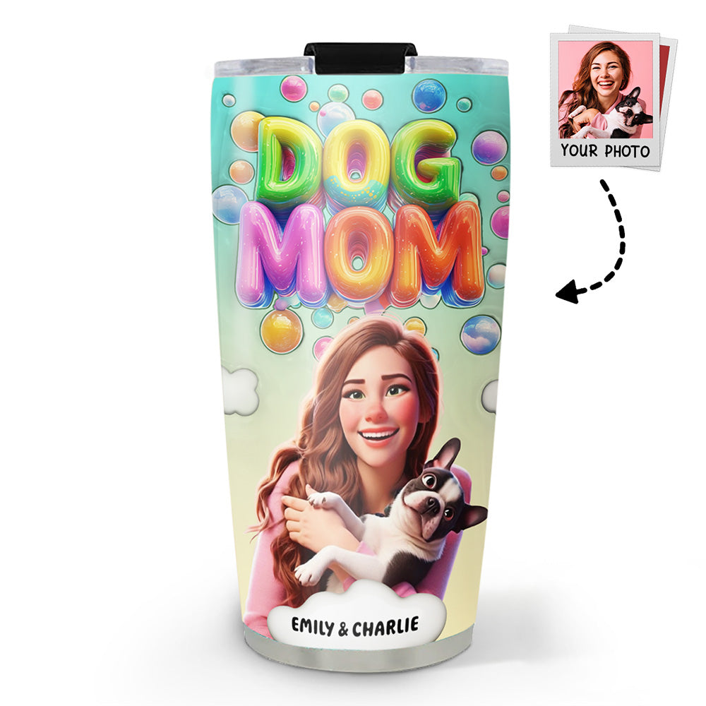 Personalized 3D Inflated Effect Puppy Love Tumbler - Keep Drinks Hot or Cold