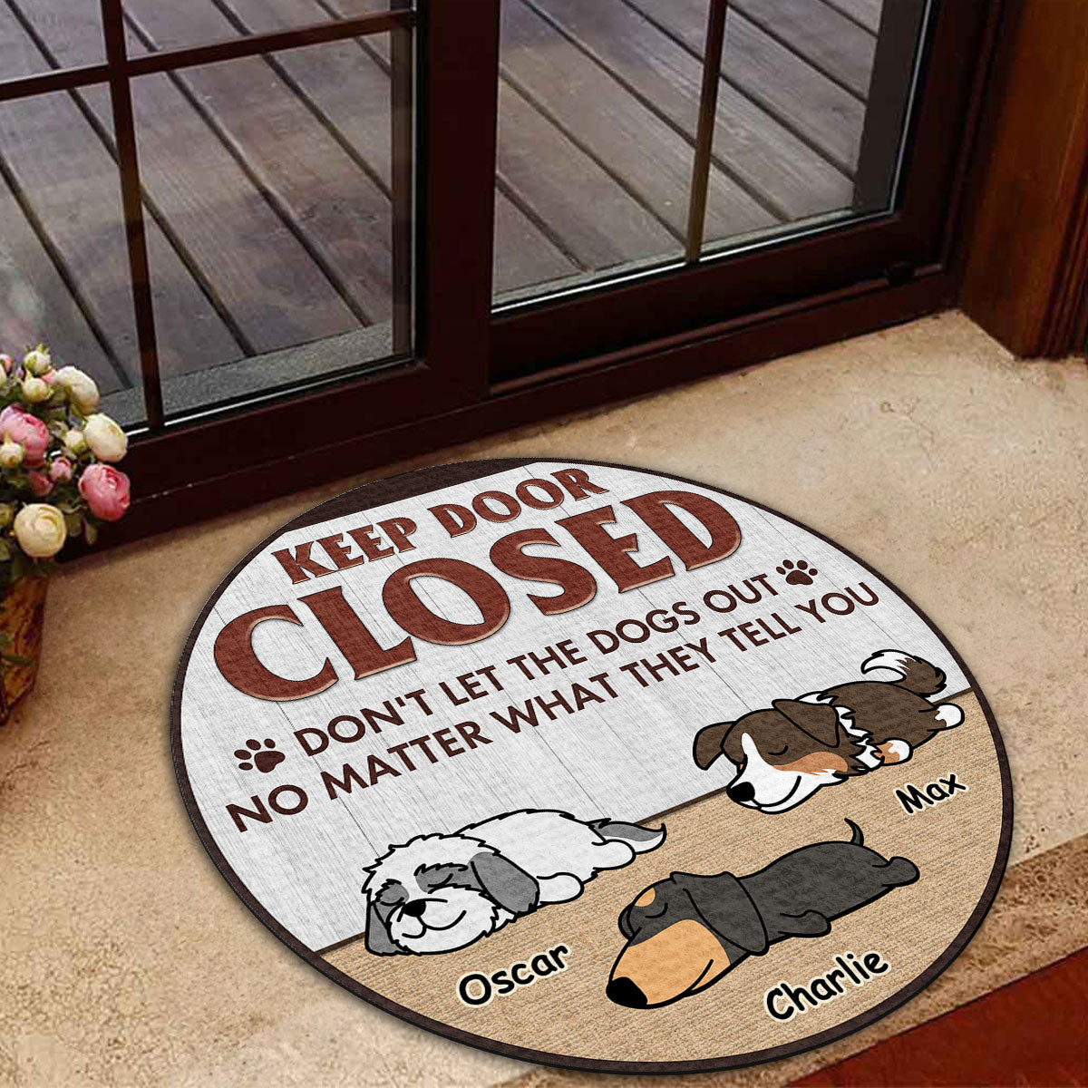 Personalized Pet Lover's Doormat - Keep Your Dog In or Let the Fun In!