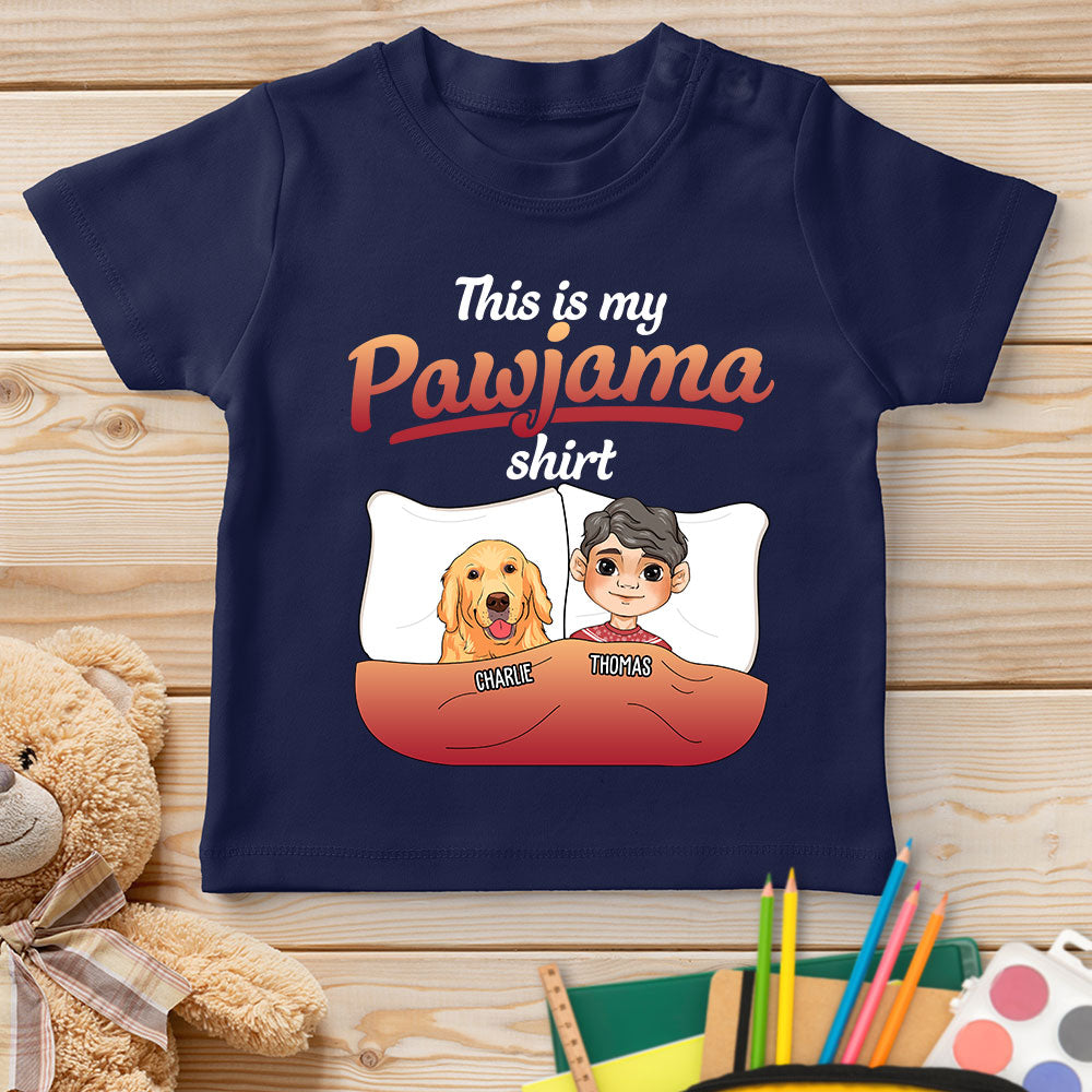 Personalized Custom Youth Pajama T-shirt with Pet Design