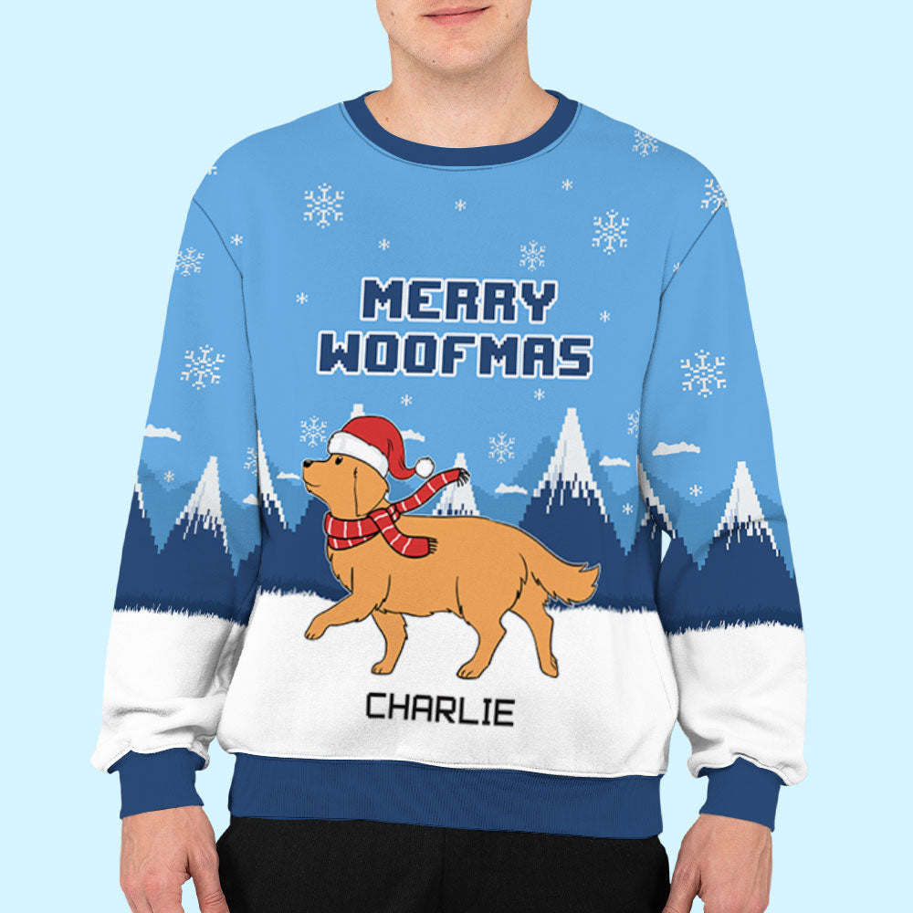 Personalized Merry Christmas Dog All-Over-Print Unisex Sweatshirt