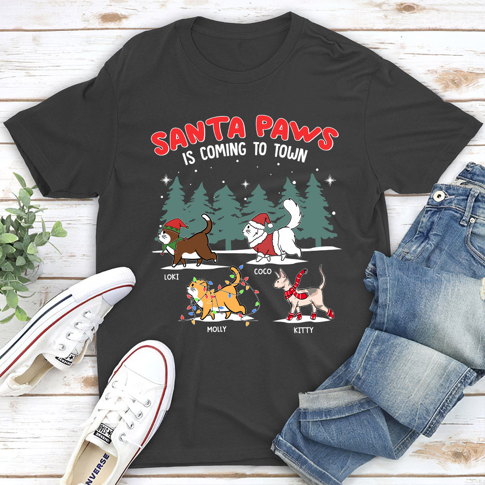 Santa Paws - Customizable Unisex Personalized T - shirt for Pet Lovers