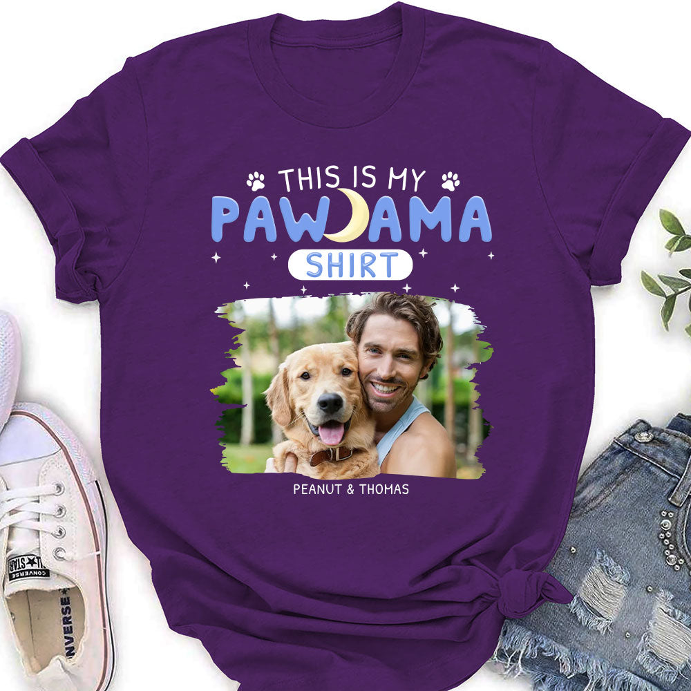 Personalized Custom Women's Pajama Photo T-shirt - Ideal Gift for Pet Lovers