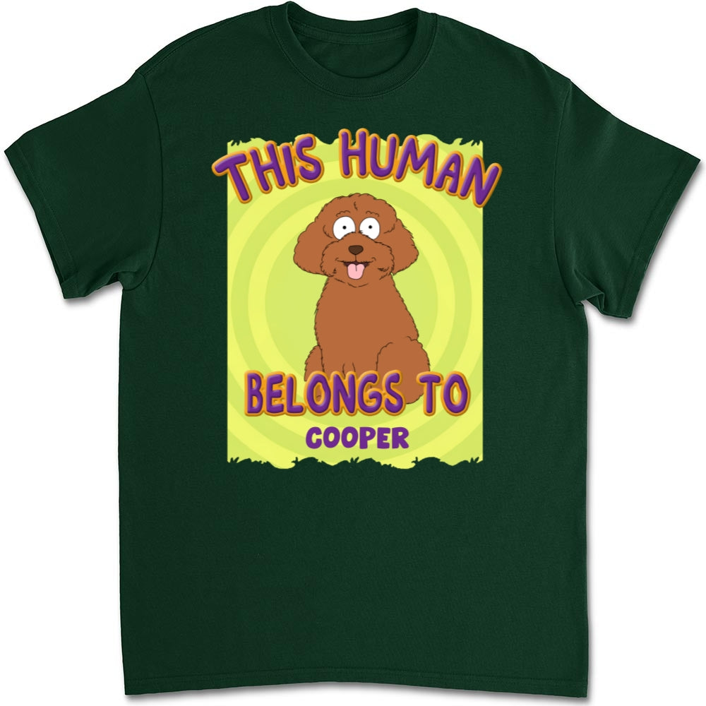 Personalized 'This Human Belongs To Us' Unisex T-Shirt - Ideal Gift for Pet Lovers