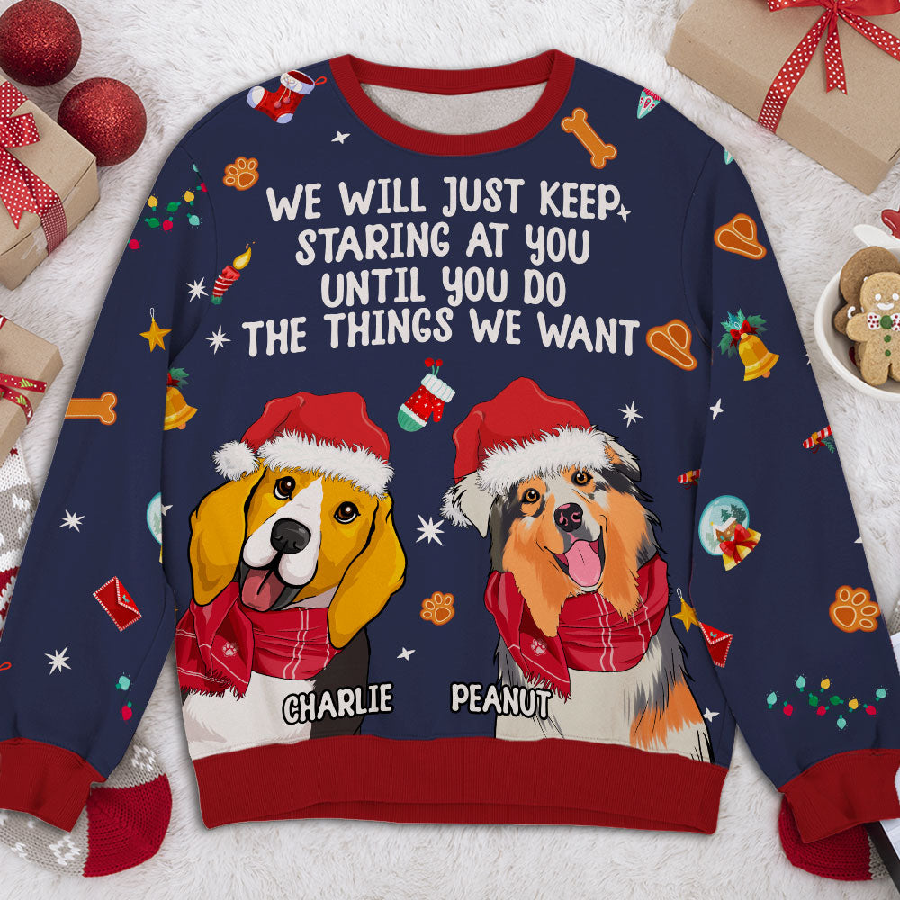Personalized 'I See You' All-Over-Print Sweatshirt - Ideal Gift for Pet Lovers