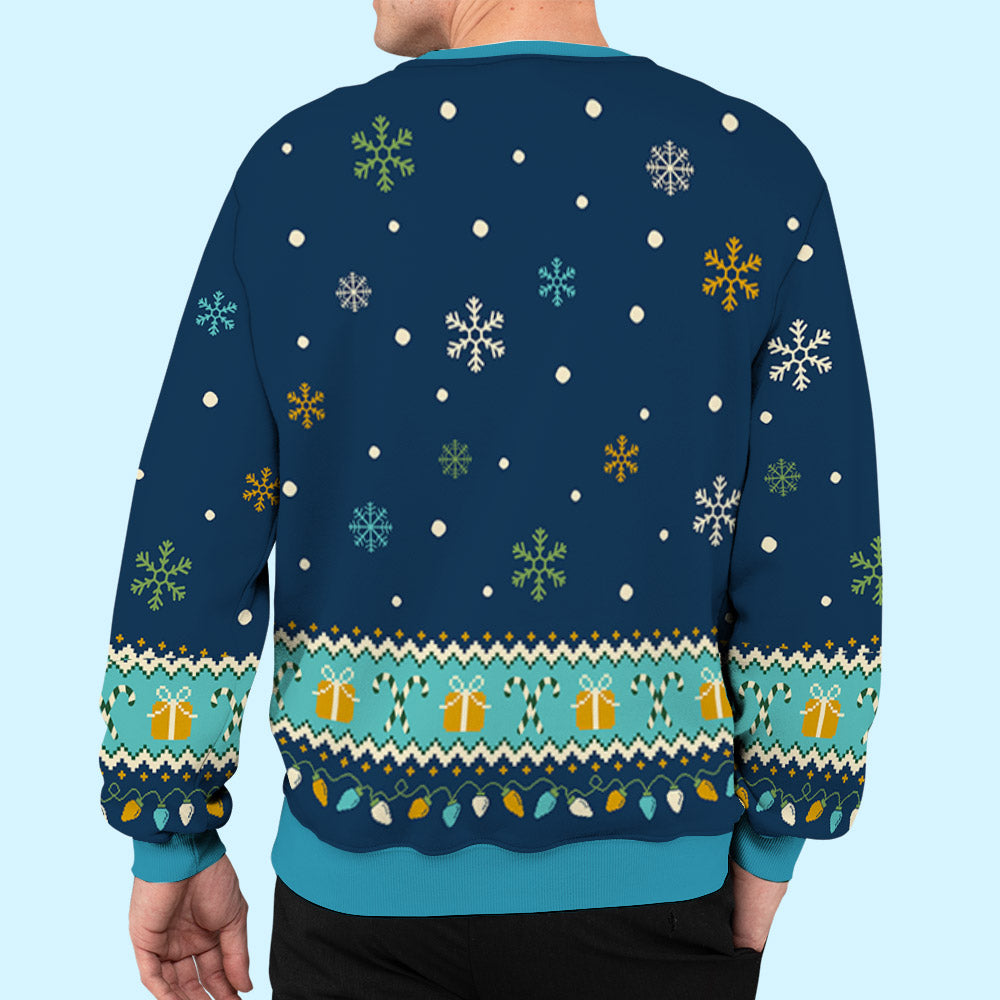 Human Belongs Christmas - Personalized Custom All-Over Print Sweatshirt for Pet Lovers