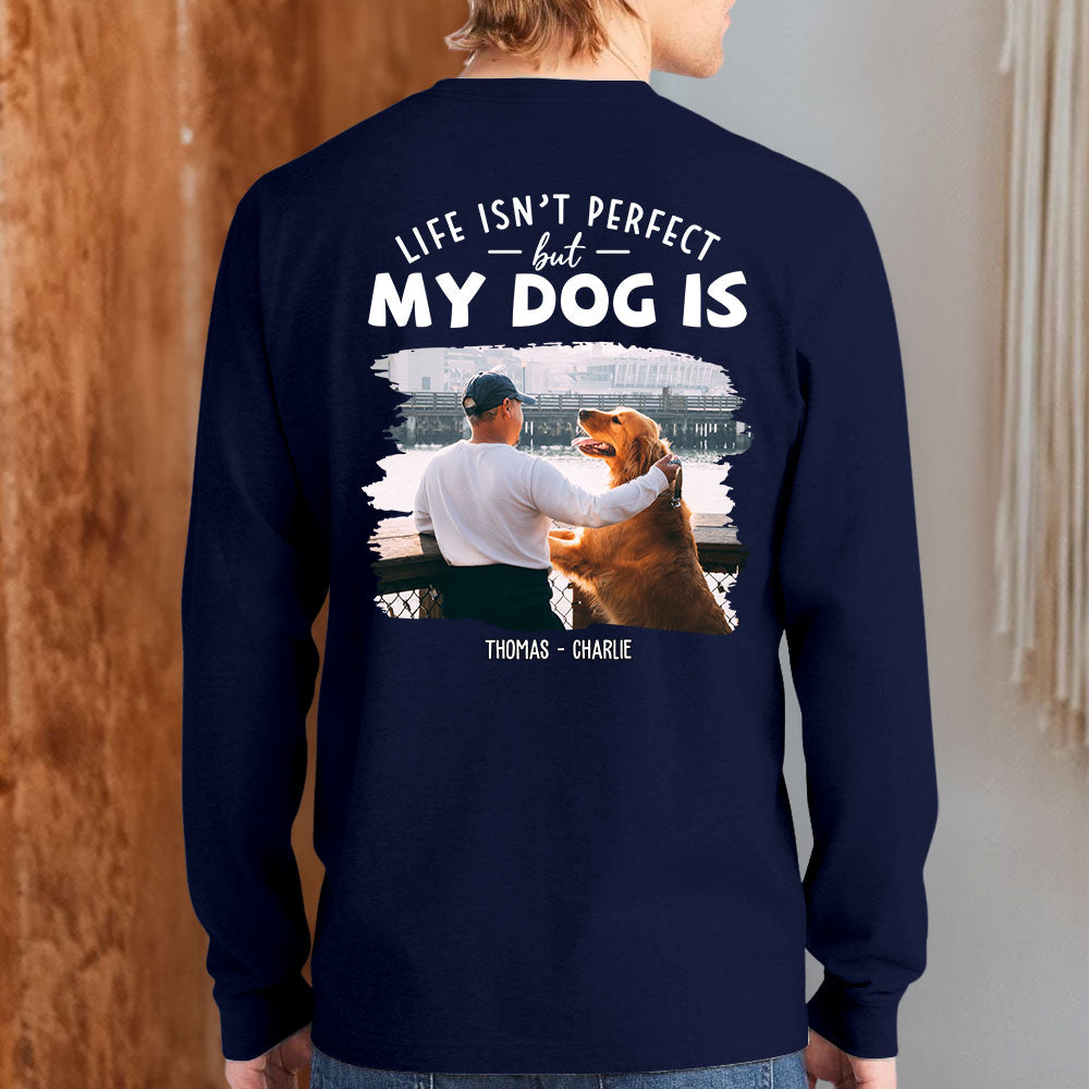 Personalized Custom Long Sleeve T-shirt with Perfect Dog and Cat Photos - Ideal Gift for Pet Lovers