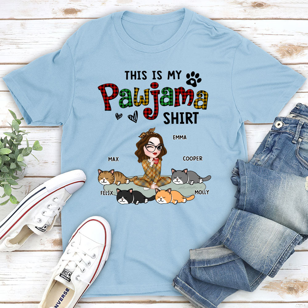 Personalized Pawjama Cat Unisex T-Shirt - Ideal Gift for Pet Lovers