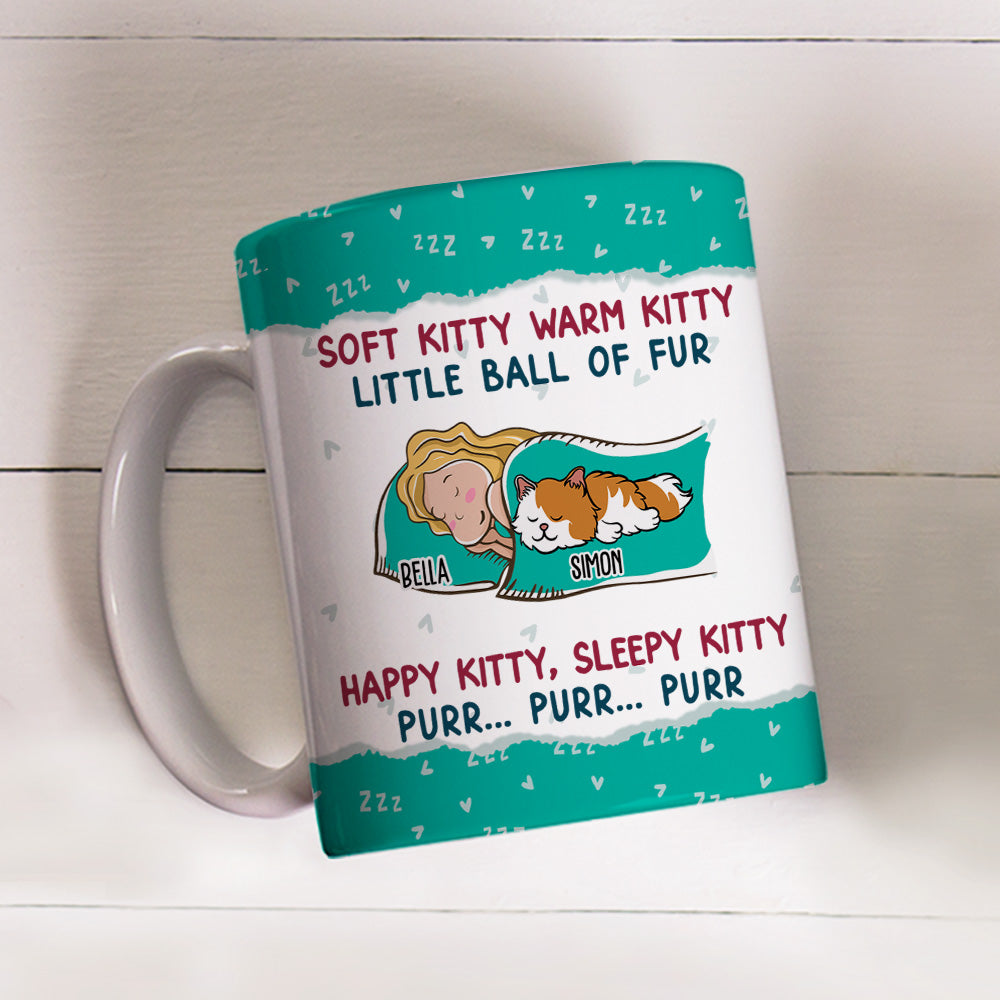 Soft Kitty Warm Kitty - Customizable Personalized Coffee Mug for Pet Lovers
