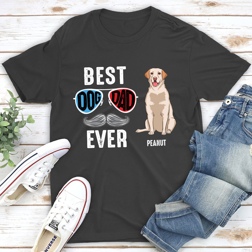 Top-Rated Personalized Unisex T-shirt: The Best Dog Dad Ever 2