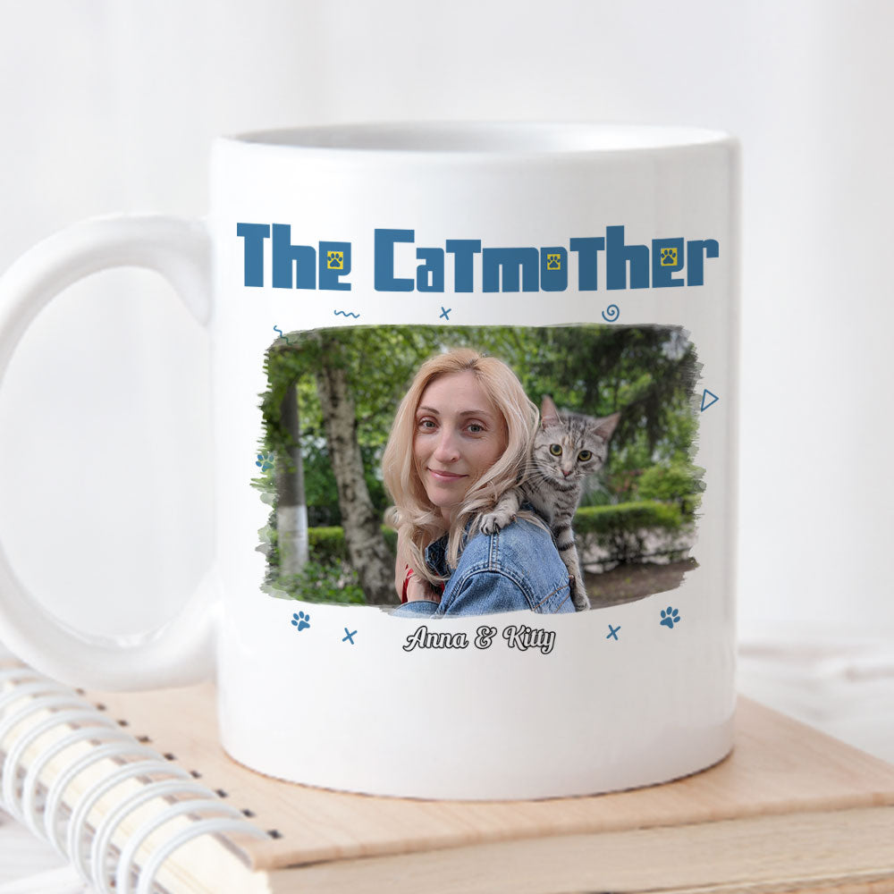 Personalized Custom Photo Coffee Mug - The Catmother's Delight