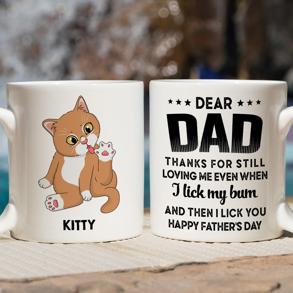Personalized 'Lick My Bum' Custom Coffee Mug - Ideal Gift for Pet Lovers