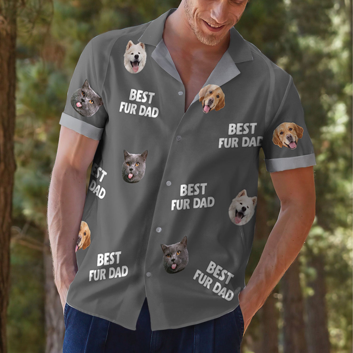 Personalized Custom Hawaiian Shirt with Your Pet's Face - Ideal for Mom, Dad, and Pet Lovers