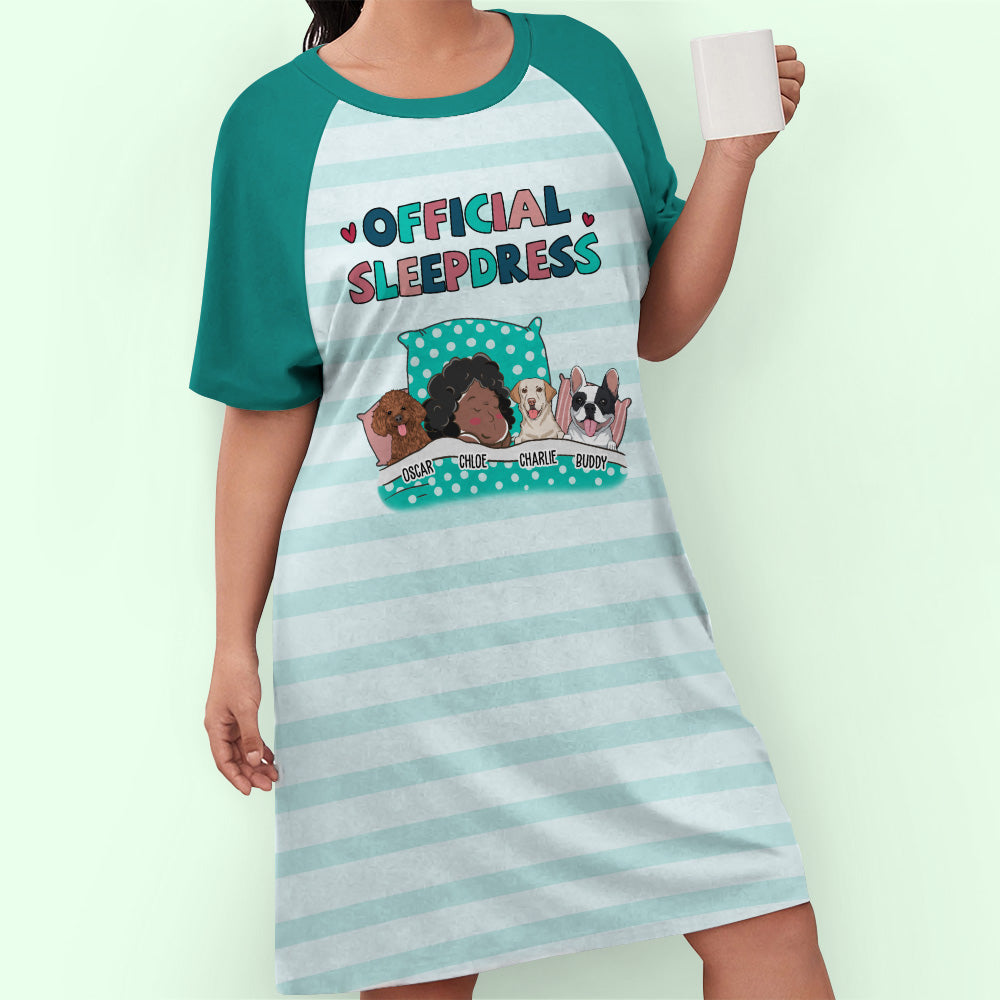 Customizable 3/4 Sleeve Personalized Pet Official Sleepdress