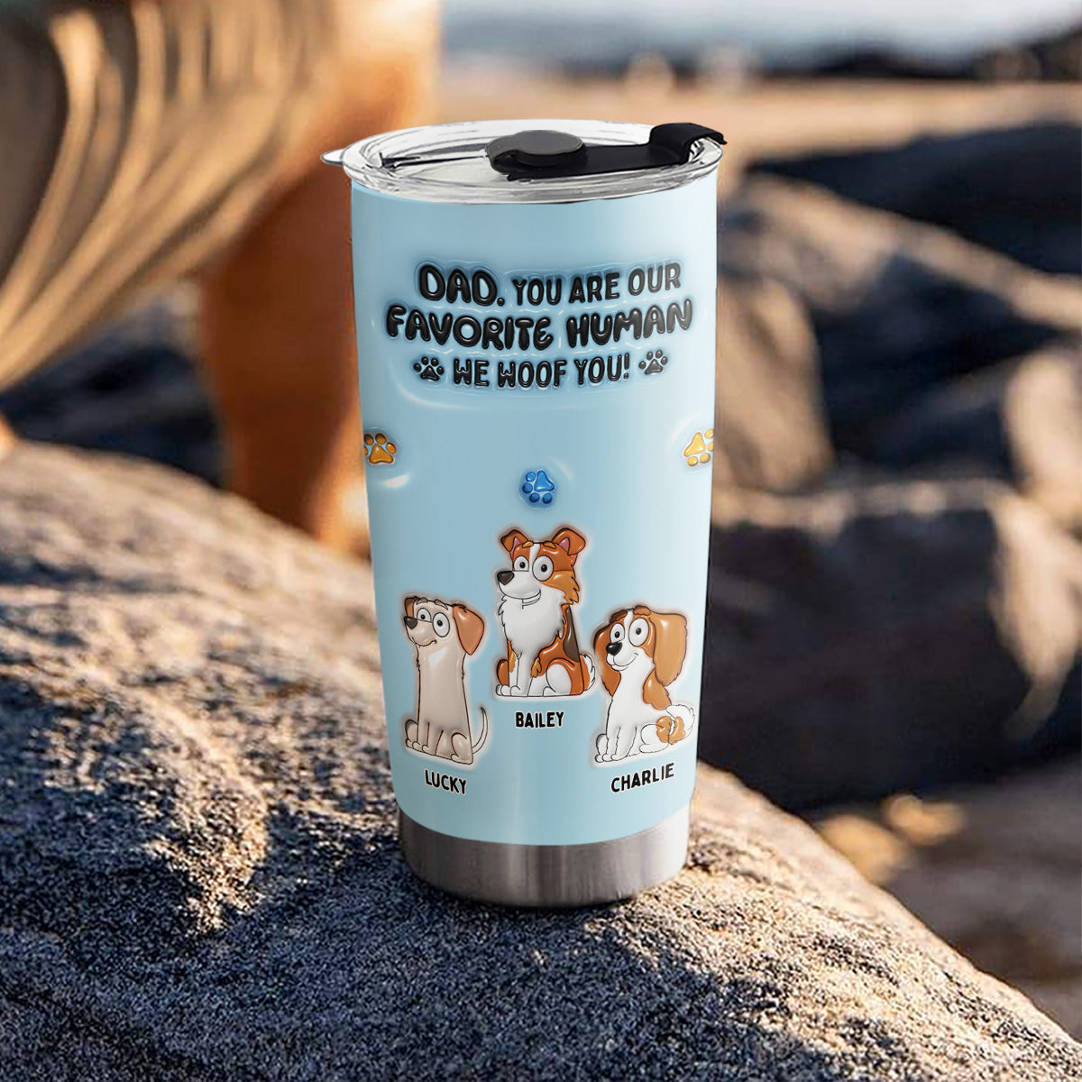 Personalized 3D Inflated Effect Custom Tumbler - Your Favorite Human Accessory