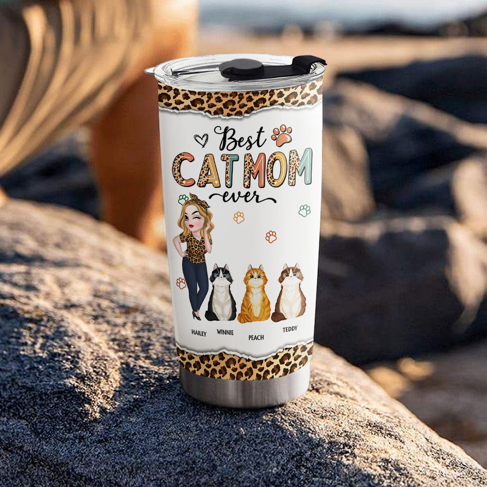 Best Cat Mom Forever - Customizable Personalized Tumbler