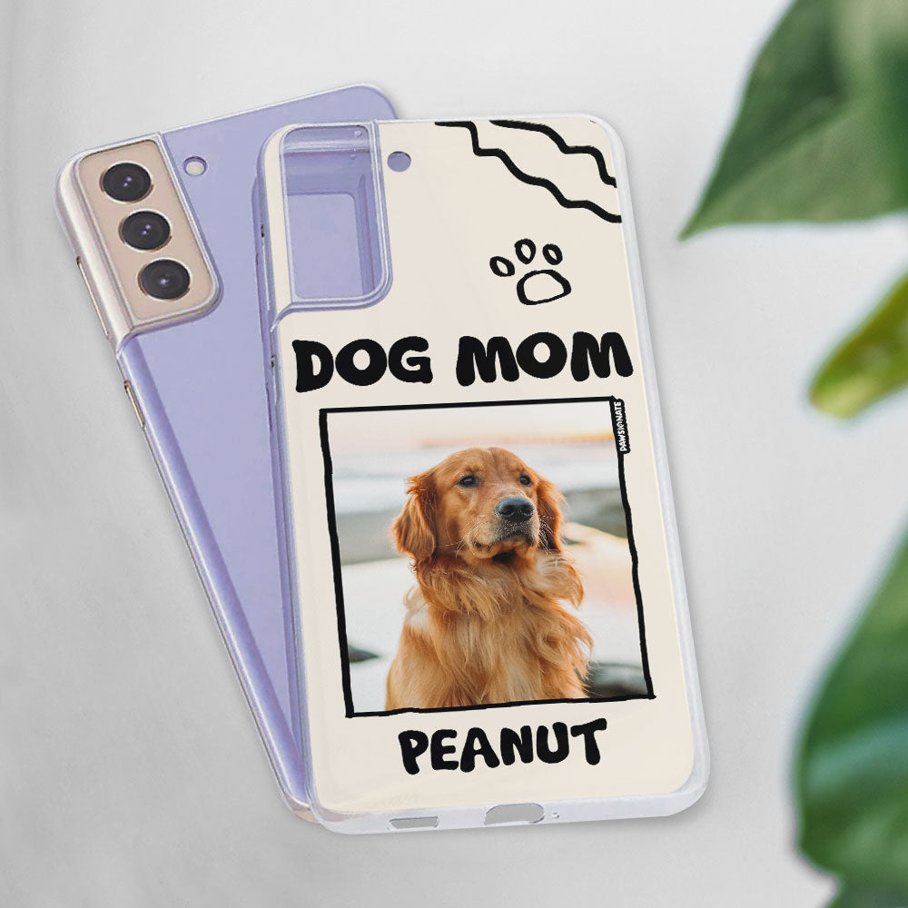 Personalized Custom Dog Mom/Dad Cartoon Photo Phone Case for Pet Enthusiasts