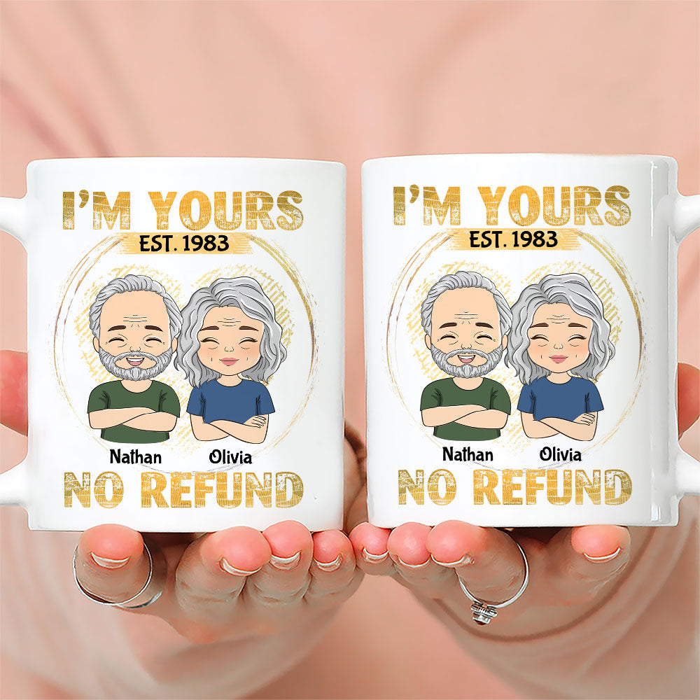Personalized Custom Couple Coffee Mugs - I'm Yours, No Refund
