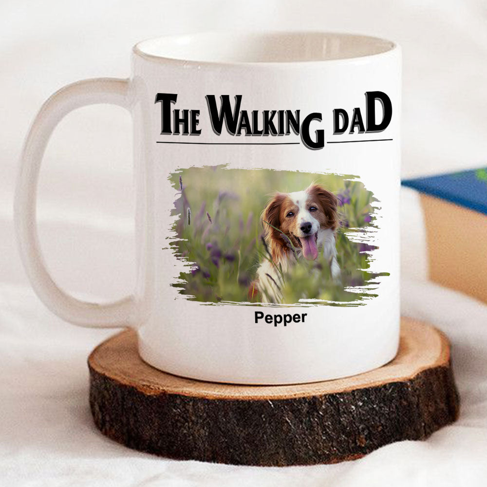 The Walking Dad 2 - Customizable Personalized Coffee Mug for Pet Lovers