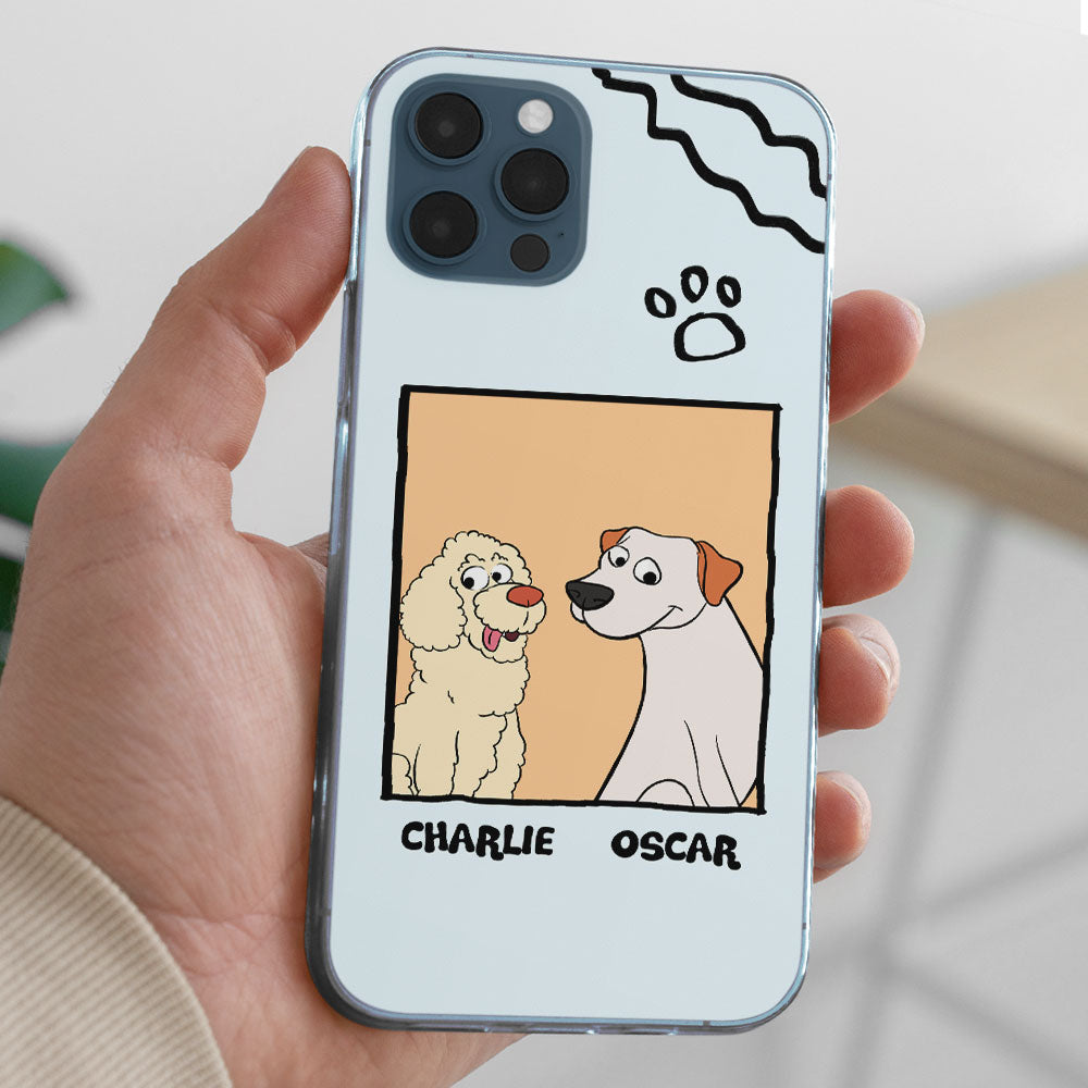 Customizable Cartoon Dog Personalized Phone Case for Pet Enthusiasts