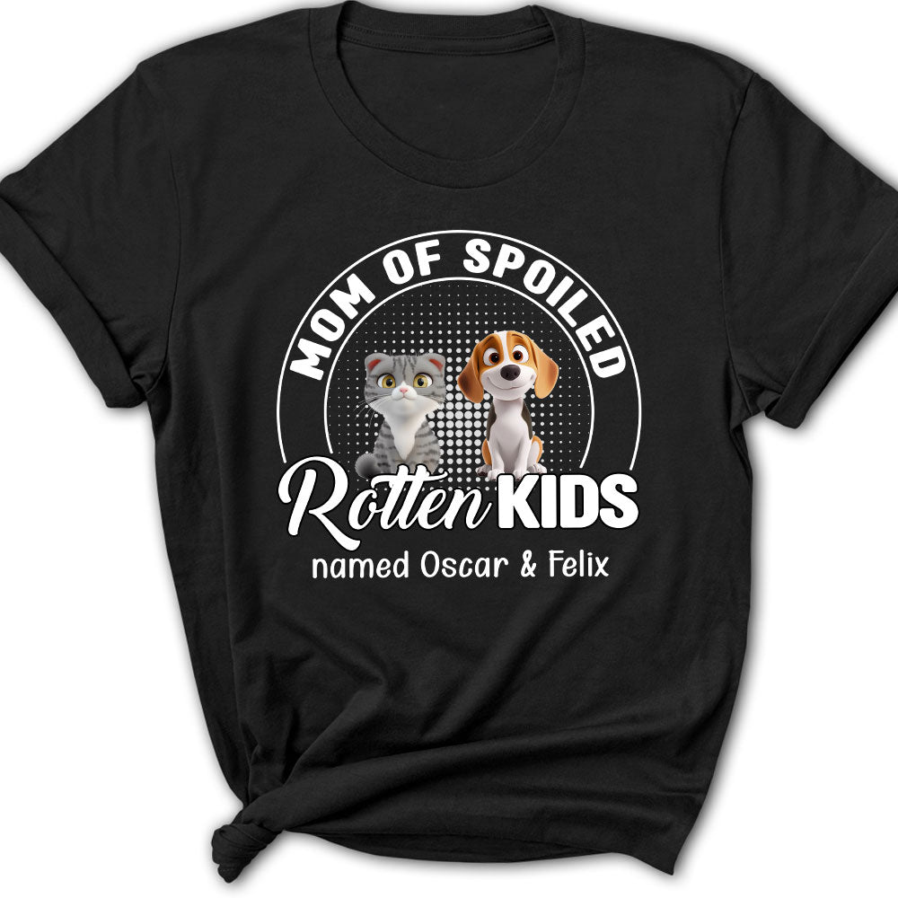 Spoiled Rotten Pet Chibi Cartoon - Customizable Women's Personalized T-shirt