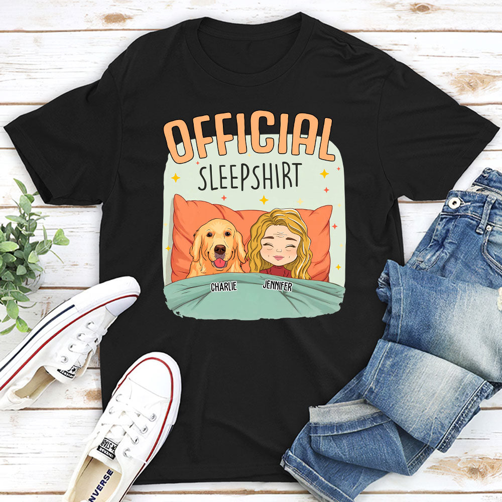 Personalized Unisex Sleep With My Dog T-shirt - Ideal Gift for Pet Lovers