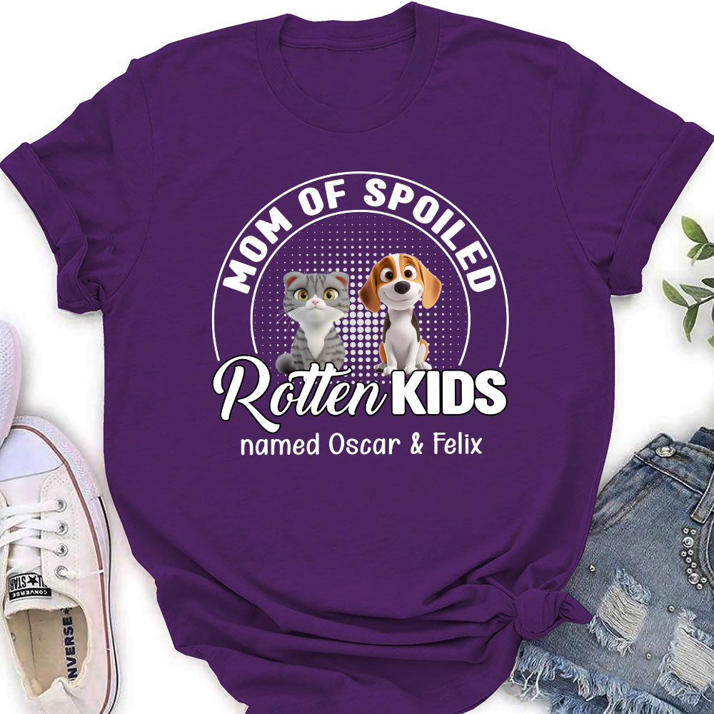 Spoiled Rotten Pet Chibi Cartoon - Customizable Women's Personalized T-shirt