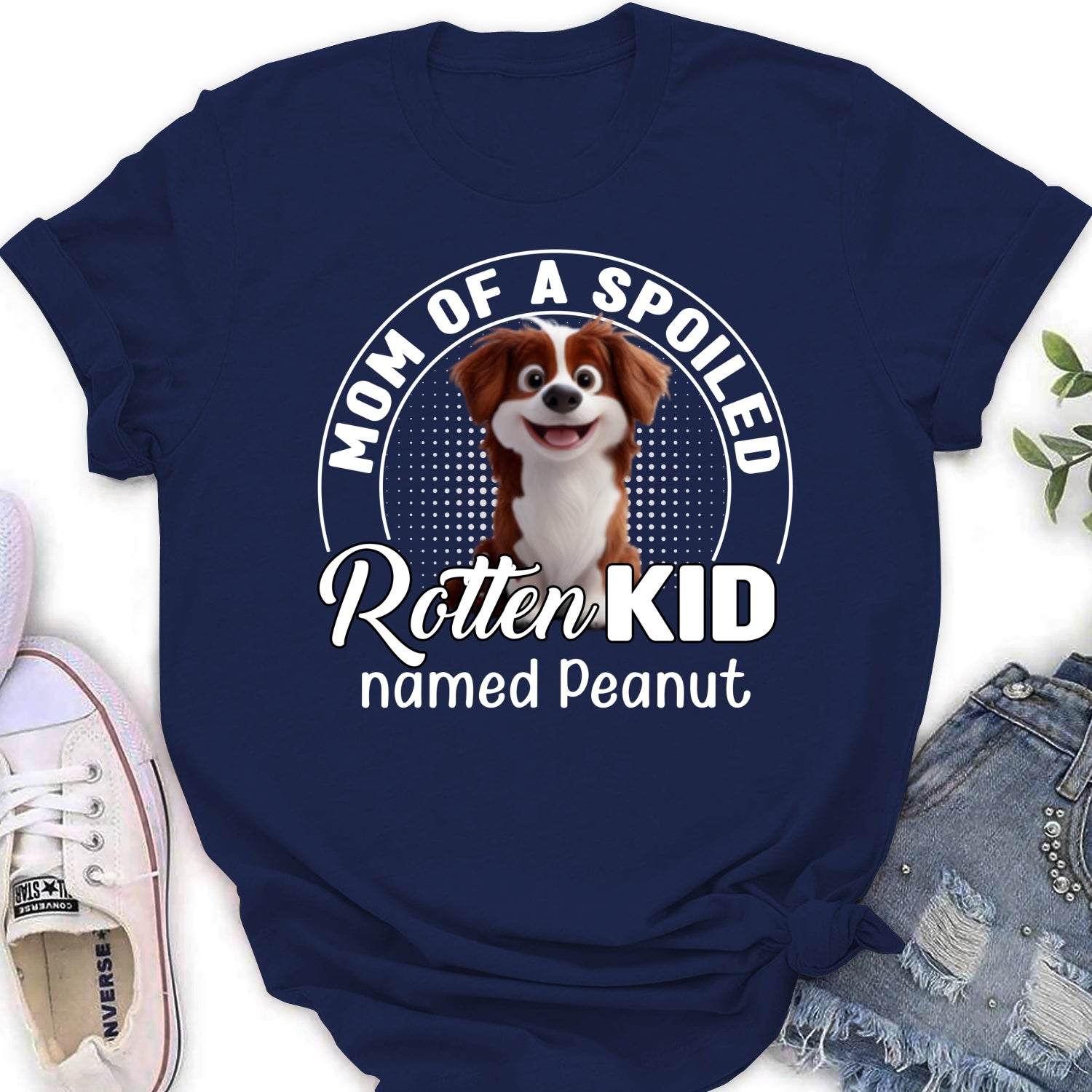 Spoiled Rotten Pet Chibi Cartoon - Customizable Women's Personalized T-shirt