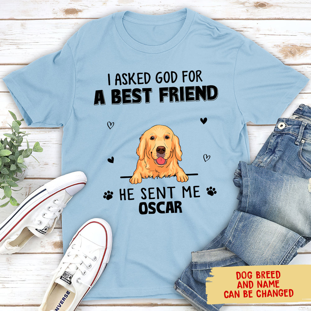 Personalized Custom Unisex 'I Asked God' T-shirt - Ideal Gift for Pet Lovers