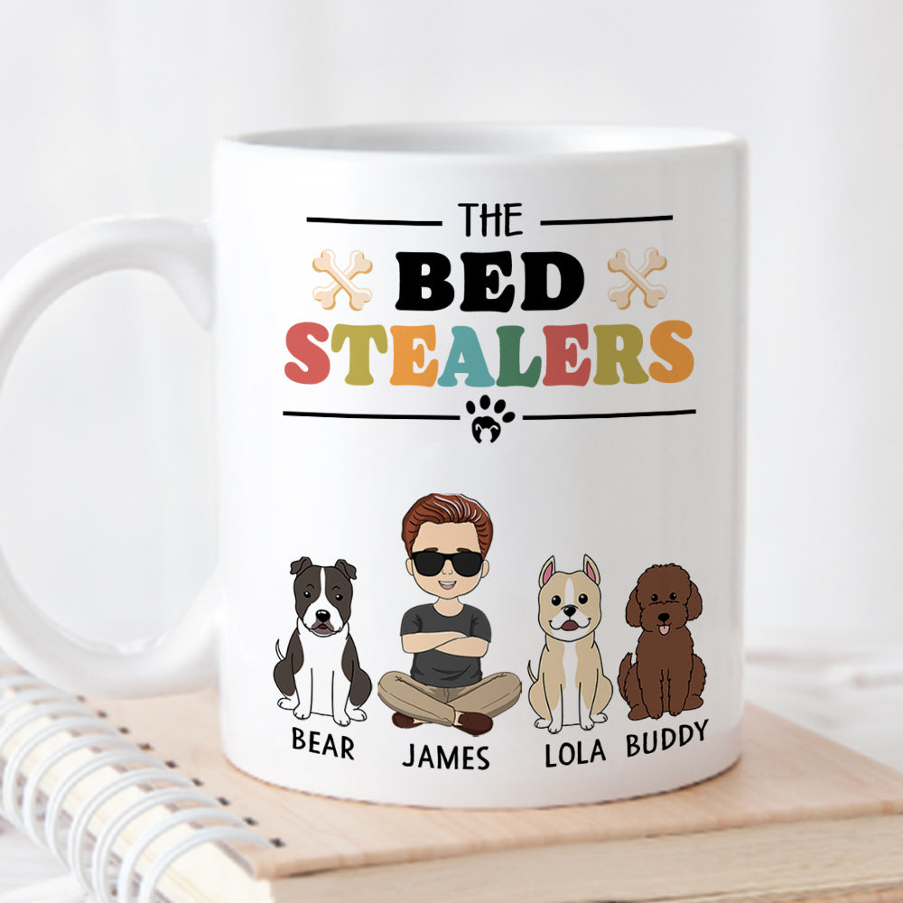 Personalized Custom 'Bed Stealer' Coffee Mug - Ideal Gift for Pet Lovers