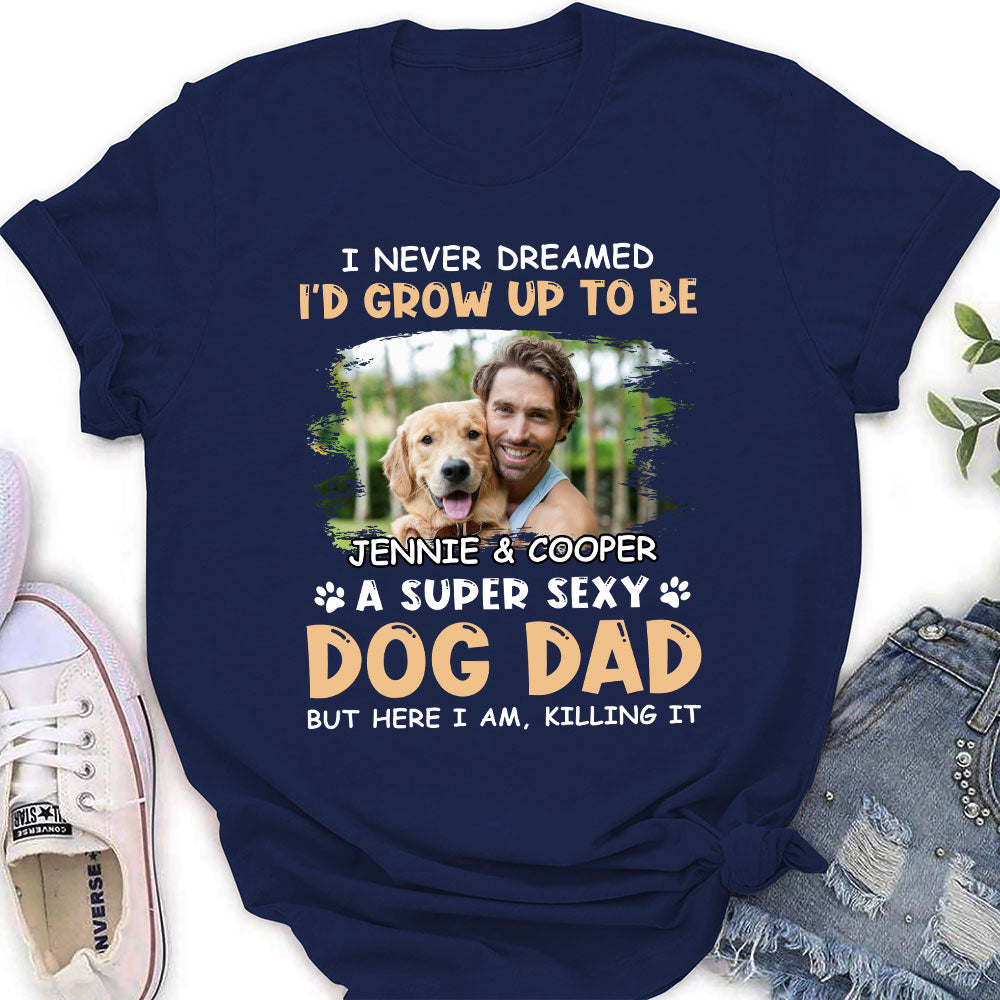 Sexy Personalized Custom Women's Dad Mom 2 T-shirt - Ideal Gift for Pet Lovers