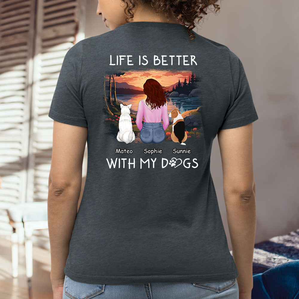 Personalized Custom Women's T-shirt: Ideal for Dog Lovers