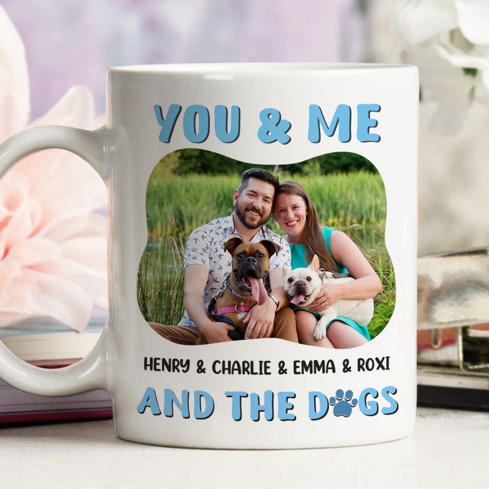 Personalized You & Me Dog Photo Custom Coffee Mug - A Unique Gift