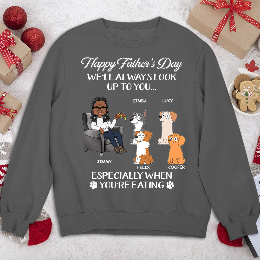 Personalized 'Always Look Up To You Dad' Custom Sweatshirt - Ideal Gift