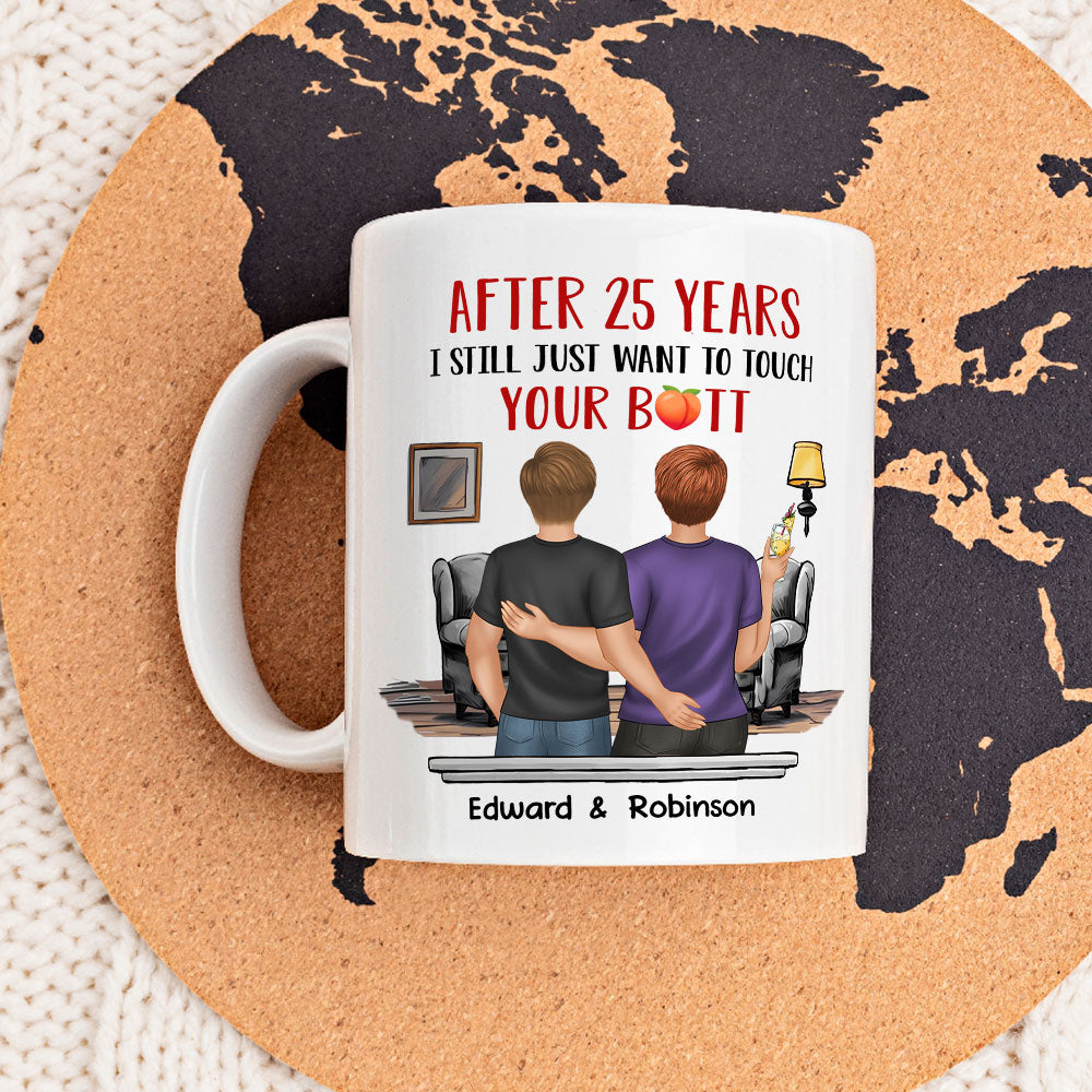 Personalized Custom 'Touch Your Butt' Coffee Mug - Ideal Gift for Couples